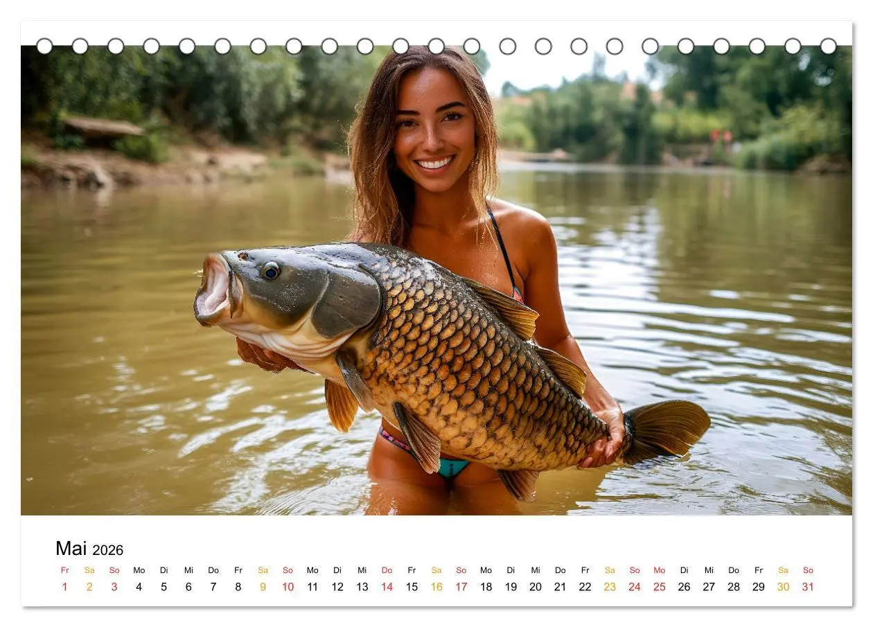 Bild: 9783457336236 | Hecht und Karpfen (Tischkalender 2026 DIN A5 quer), CALVENDO...