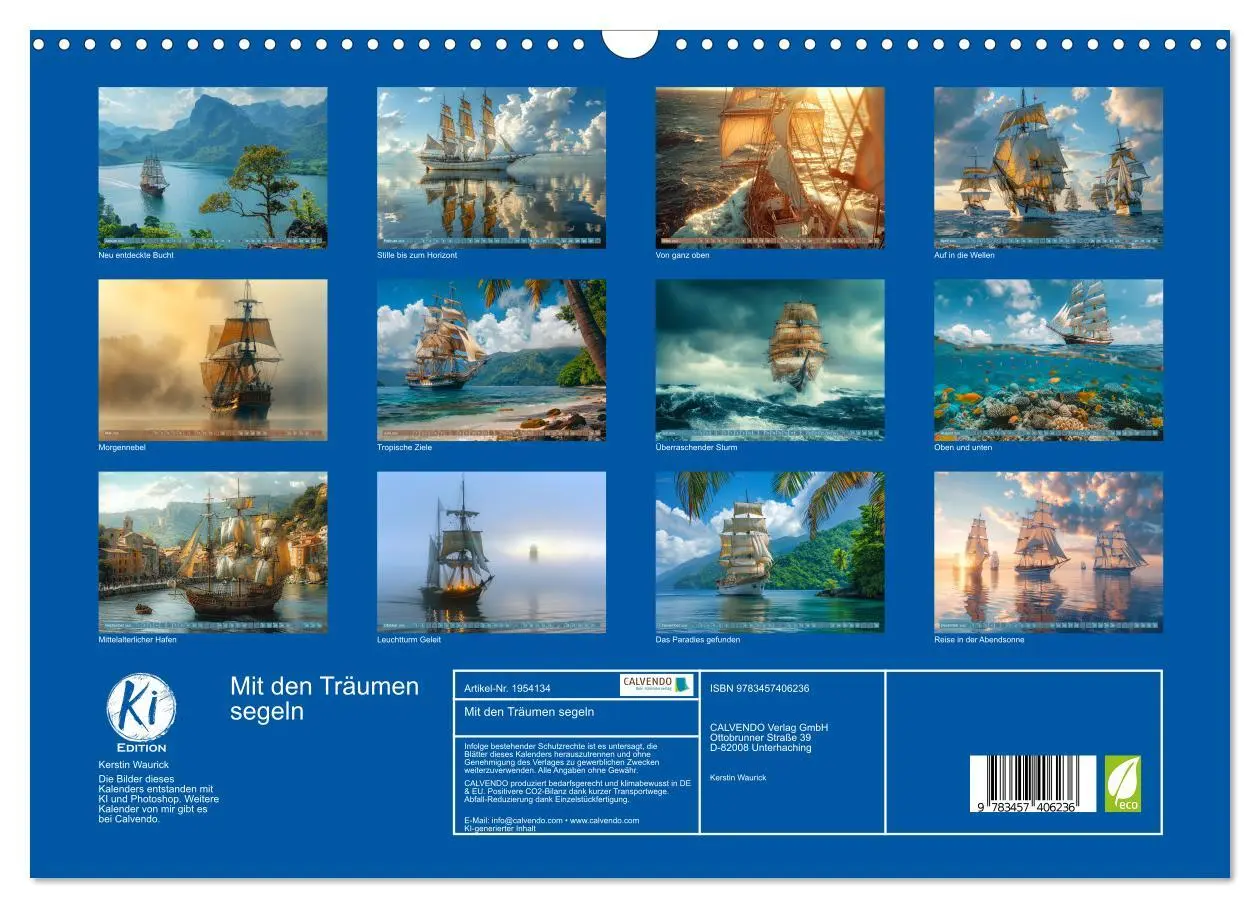 Bild: 9783457406236 | Mit den Träumen segeln (Wandkalender 2026 DIN A3 quer), CALVENDO...
