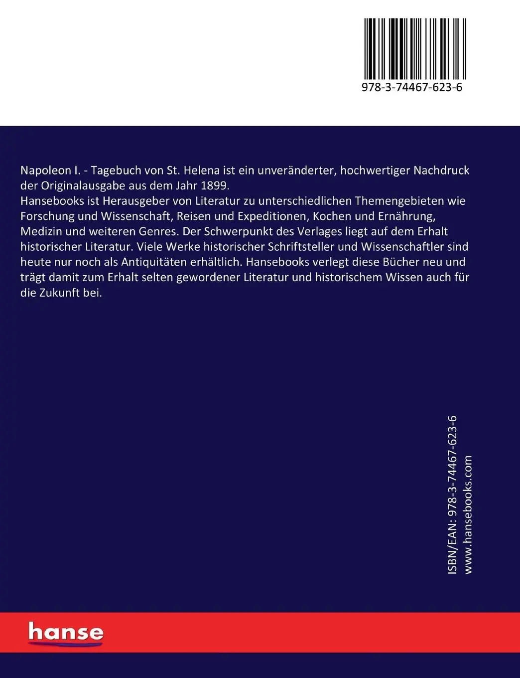 Rückseite: 9783744676236 | Napoleon I. - Tagebuch von St. Helena | Emmanuel Las Cases | Buch