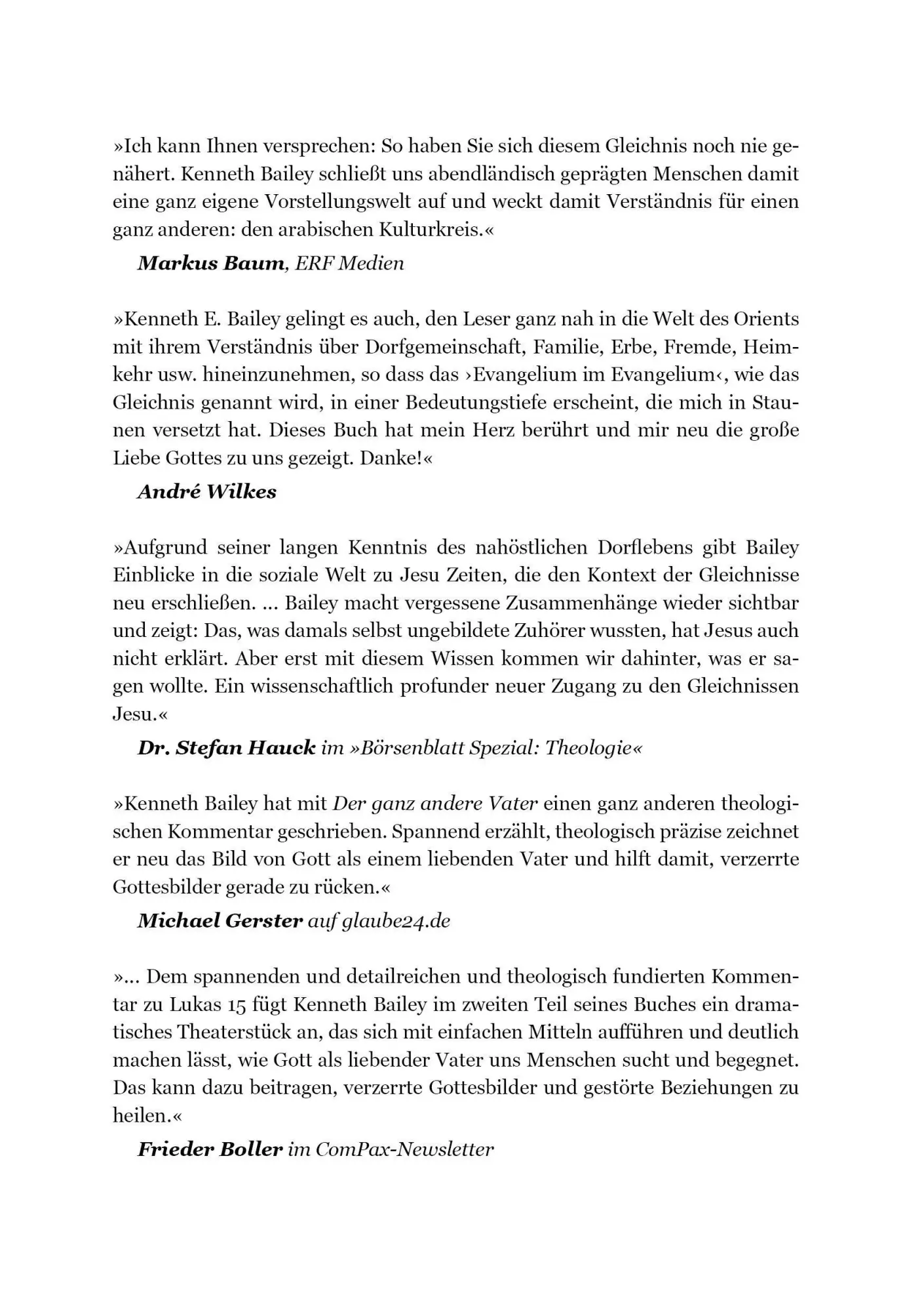 Bild: 9783937896236 | Der ganz andere Vater | Kenneth E. Bailey | Taschenbuch | 191 S.