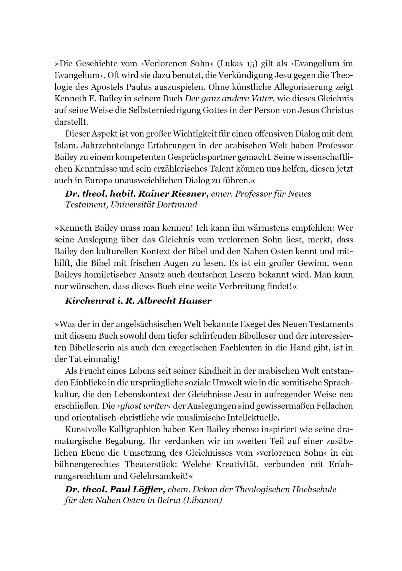 Bild: 9783937896236 | Der ganz andere Vater | Kenneth E. Bailey | Taschenbuch | 191 S.