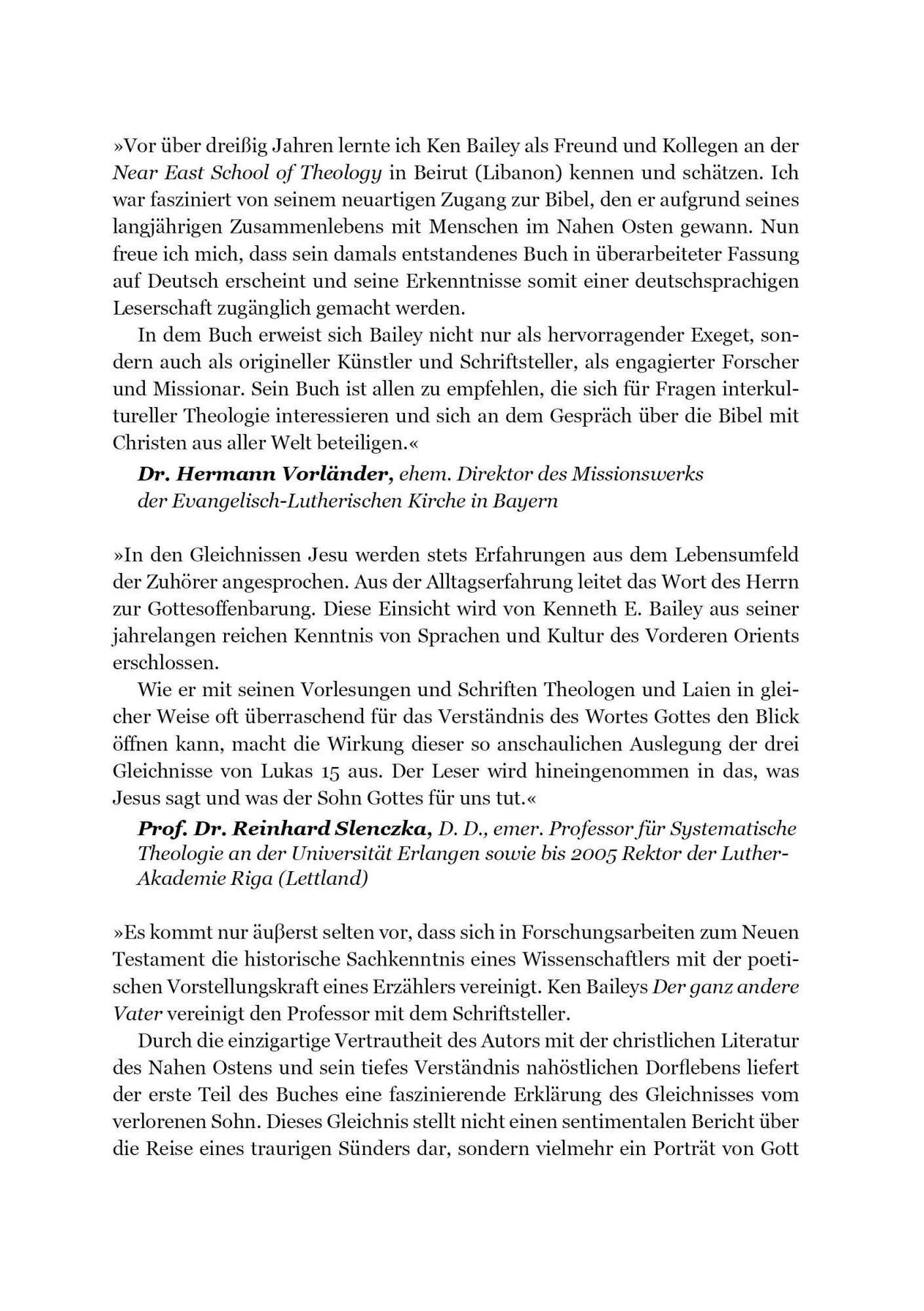 Bild: 9783937896236 | Der ganz andere Vater | Kenneth E. Bailey | Taschenbuch | 191 S.