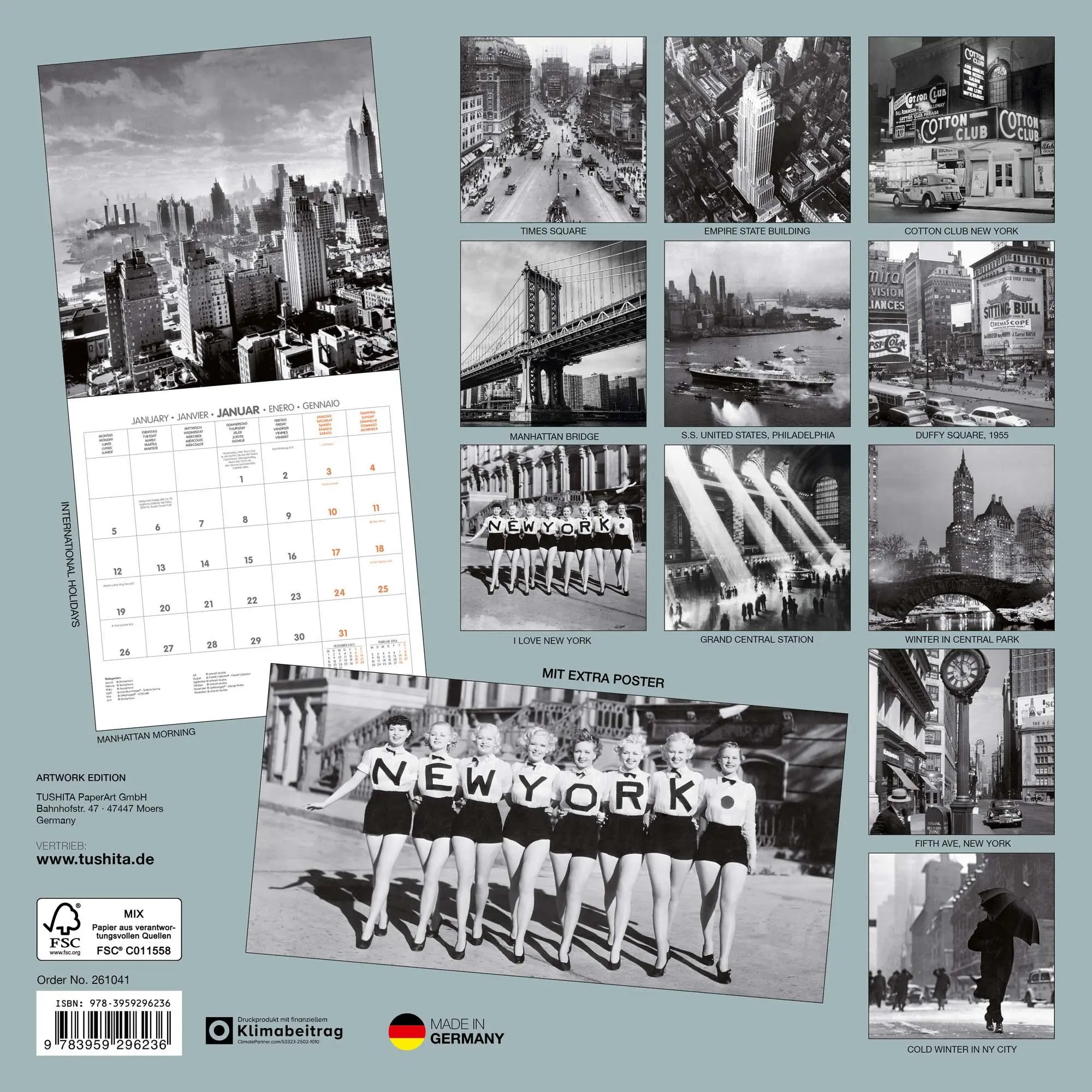 Rückseite: 9783959296236 | New York Retro 2026 | Kalender 2026 | Kalender | Artwork Edition