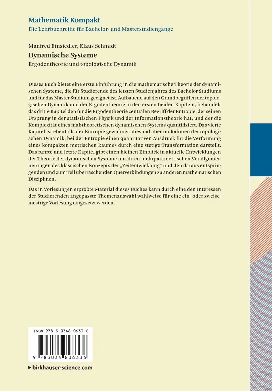 Rückseite: 9783034806336 | Dynamische Systeme | Ergodentheorie und topologische Dynamik | Buch