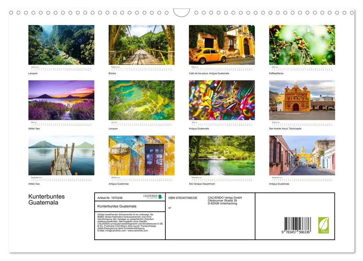 Bild: 9783457566336 | Kunterbuntes Guatemala (Wandkalender 2026 DIN A3 quer), CALVENDO...