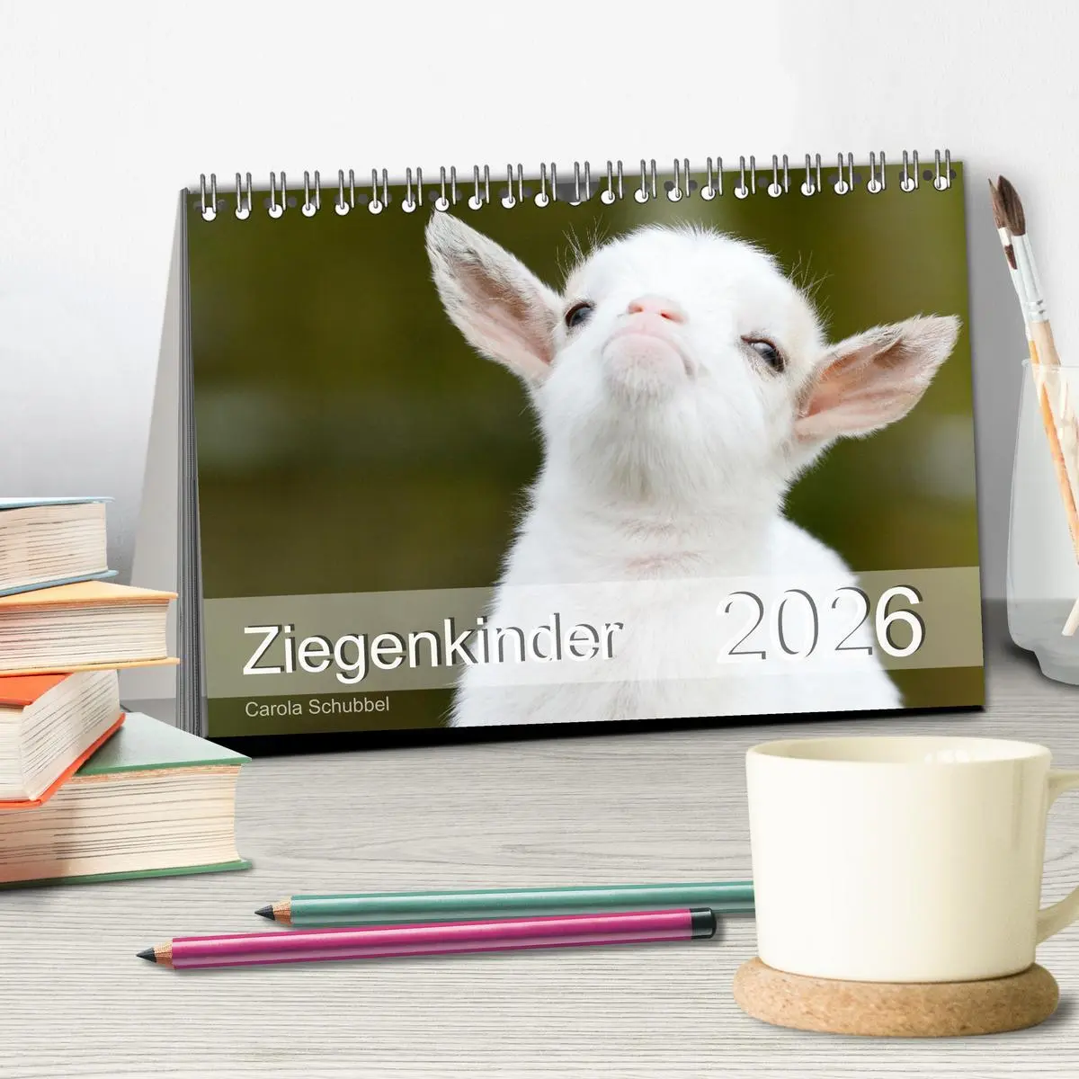 Bild: 9783457636336 | Ziegenkinder (Tischkalender 2026 DIN A5 quer), CALVENDO Monatskalender