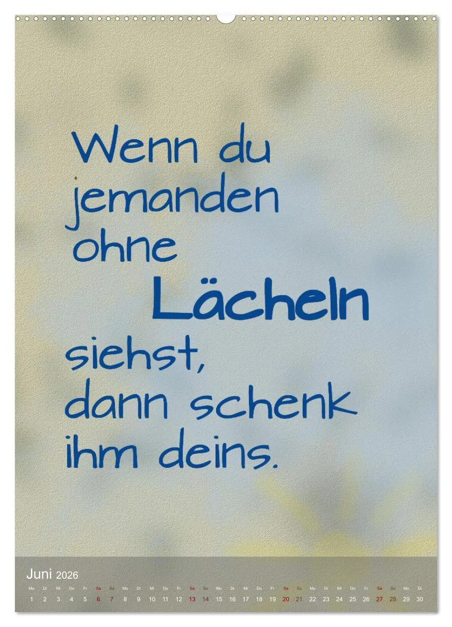 Bild: 9783516346336 | Heute ist ein guter Tag (Wandkalender 2026 DIN A2 hoch), CALVENDO...