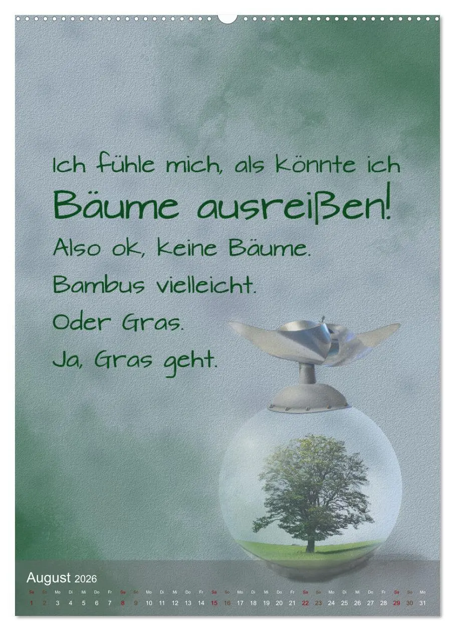 Bild: 9783516346336 | Heute ist ein guter Tag (Wandkalender 2026 DIN A2 hoch), CALVENDO...