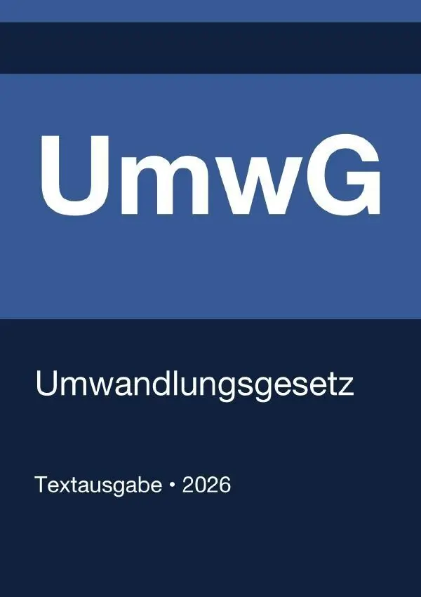 Cover: 9783565236336 | UmwG - Umwandlungsgesetz (Deutschland) 2026 | Gesetze24 Deutschland