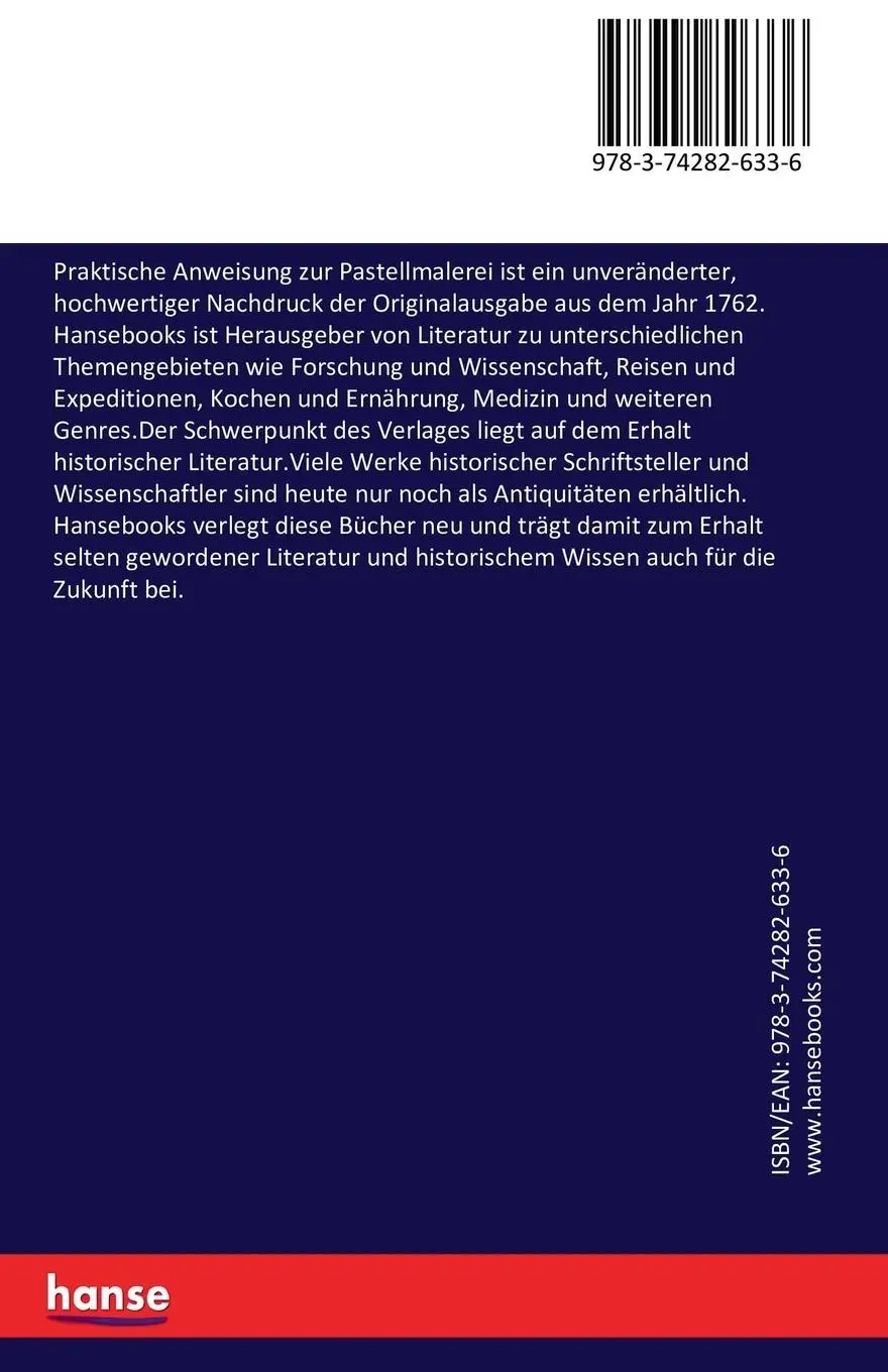 Rückseite: 9783742826336 | Praktische Anweisung zur Pastellmalerei | Georg Christoph Günther