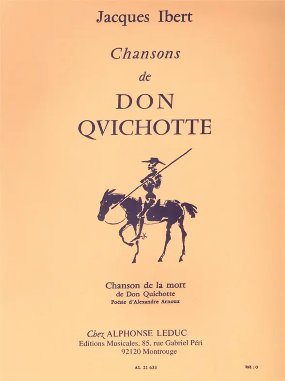 Cover: 9790046216336 | Chansons De Don Quichotte No.4 -Chanson De La Mort | Voix Grave | Buch