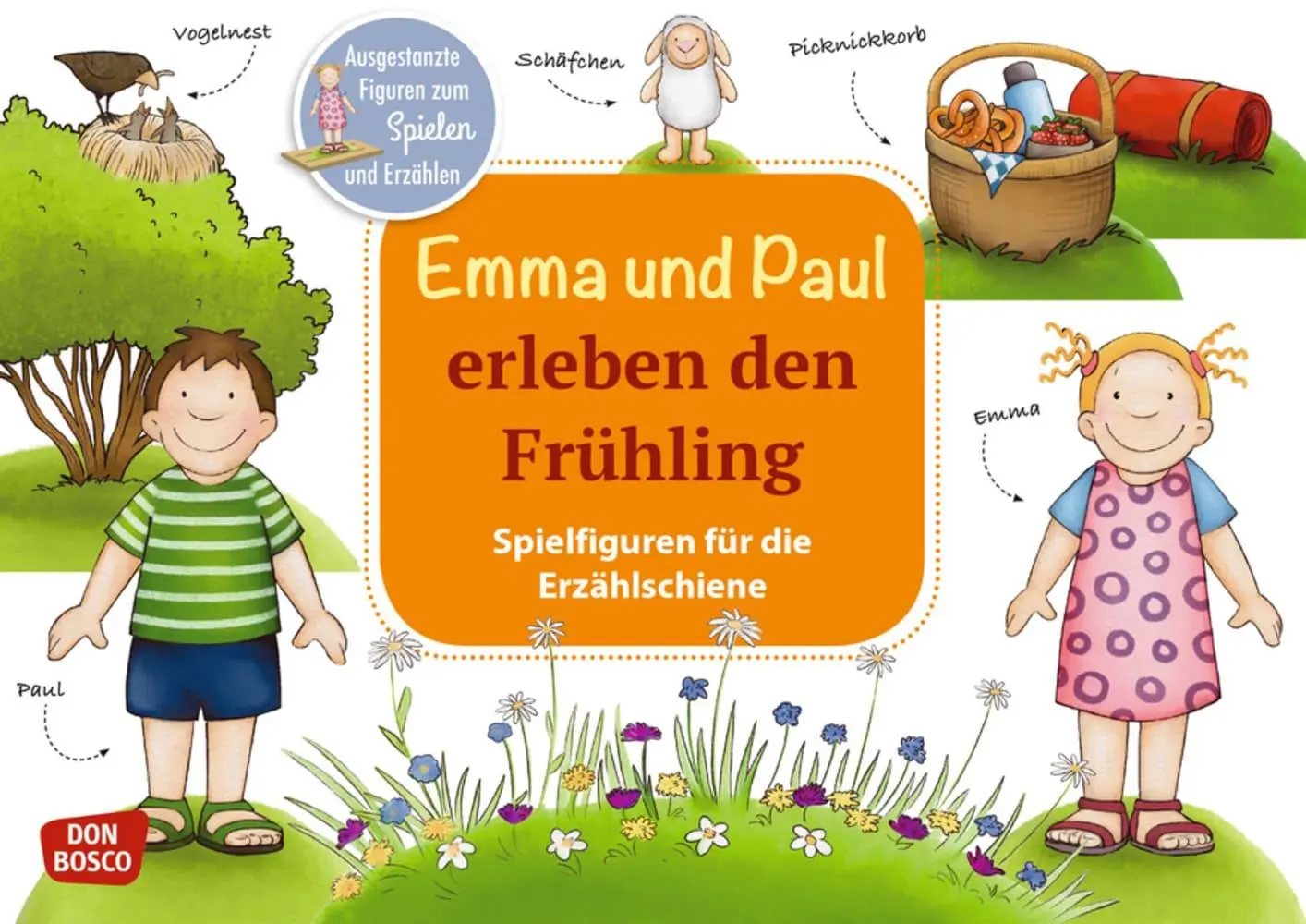 Cover: 4260179516436 | Emma und Paul erleben den Frühling. Erzählschienen-Figurenset | Lehner