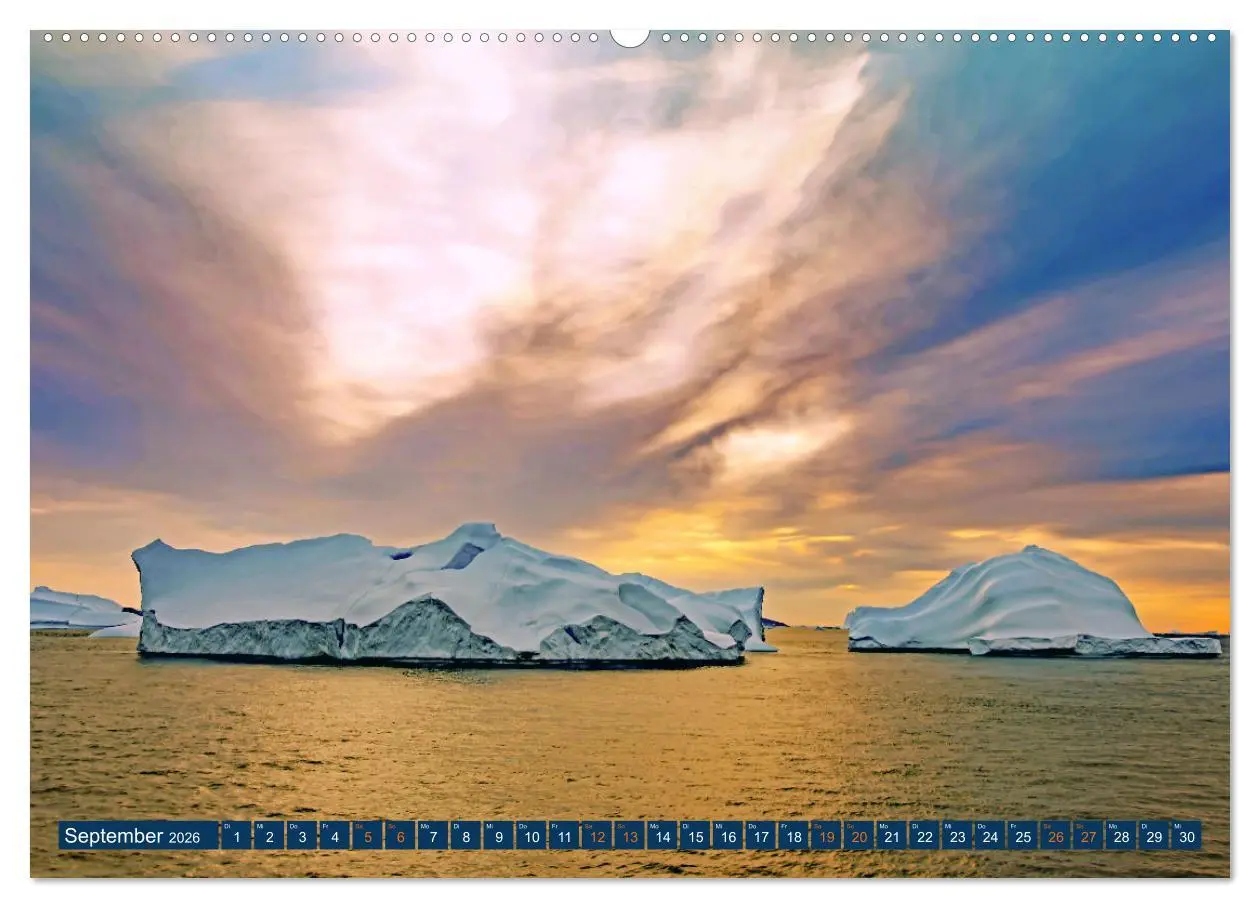 Bild: 9783457486436 | Berge aus Eis (Wandkalender 2026 DIN A2 quer), CALVENDO Monatskalender