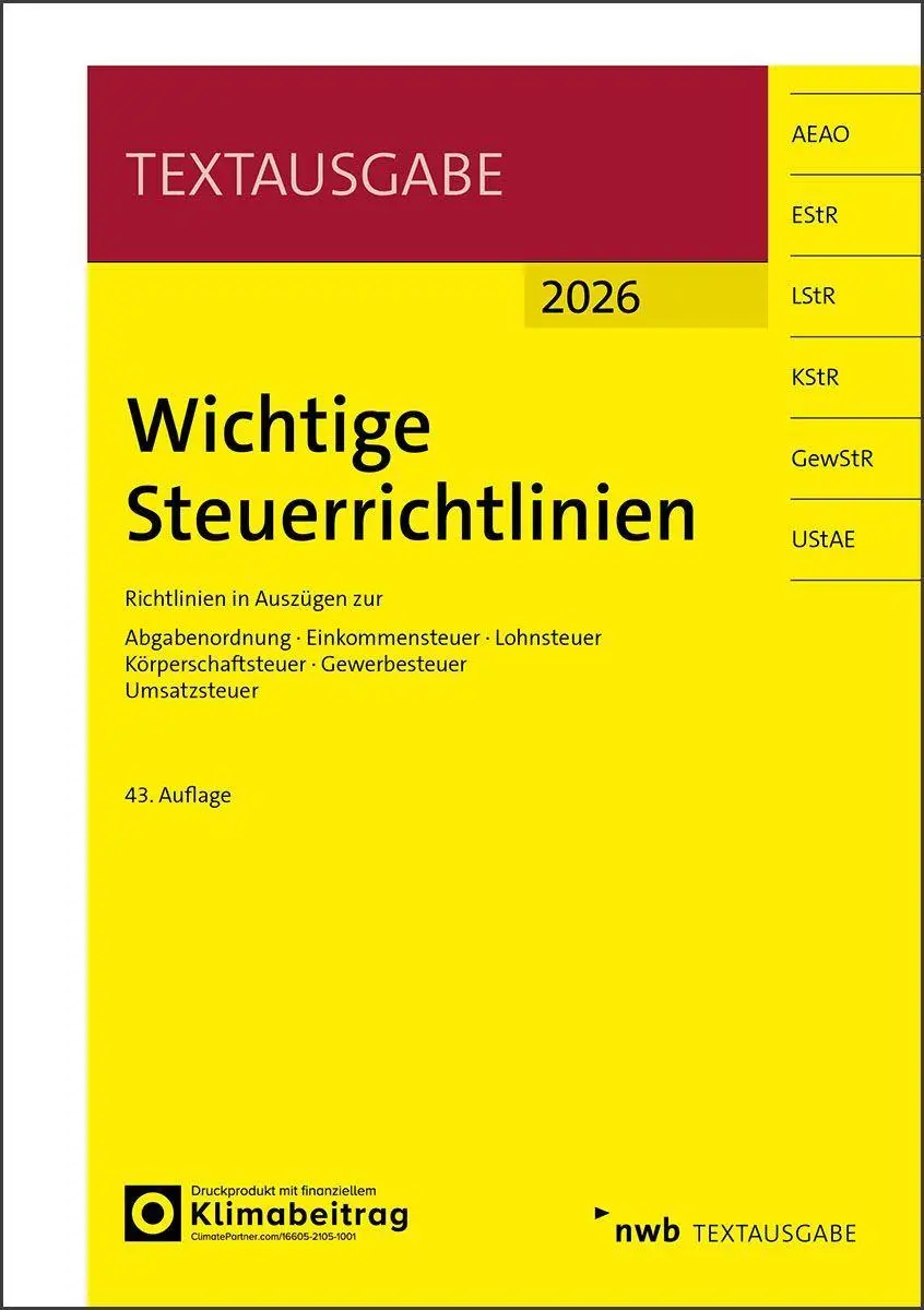 Cover: 9783482686436 | Wichtige Steuerrichtlinien | Bundle | Textausgabe | 1 Taschenbuch