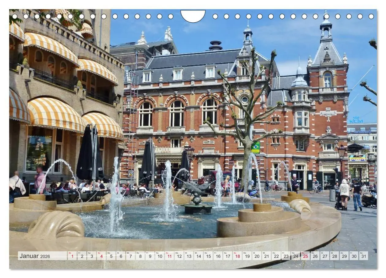 Bild: 9783516196436 | Amsterdam (Wandkalender 2026 DIN A4 quer), CALVENDO Monatskalender