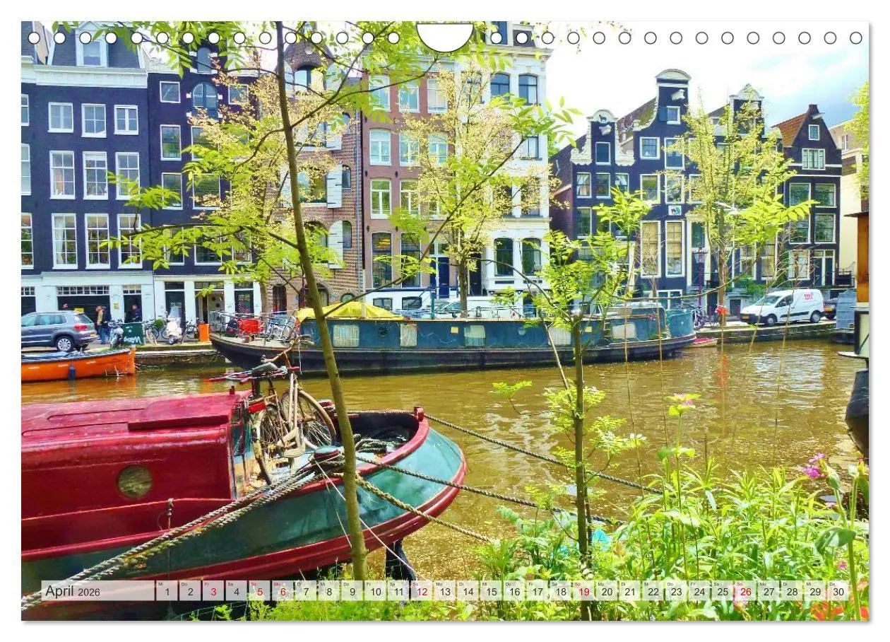 Bild: 9783516196436 | Amsterdam (Wandkalender 2026 DIN A4 quer), CALVENDO Monatskalender