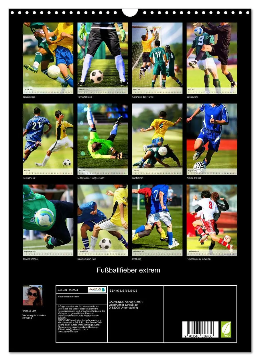 Bild: 9783516336436 | Fußballfieber extrem (Wandkalender 2026 DIN A3 hoch), CALVENDO...