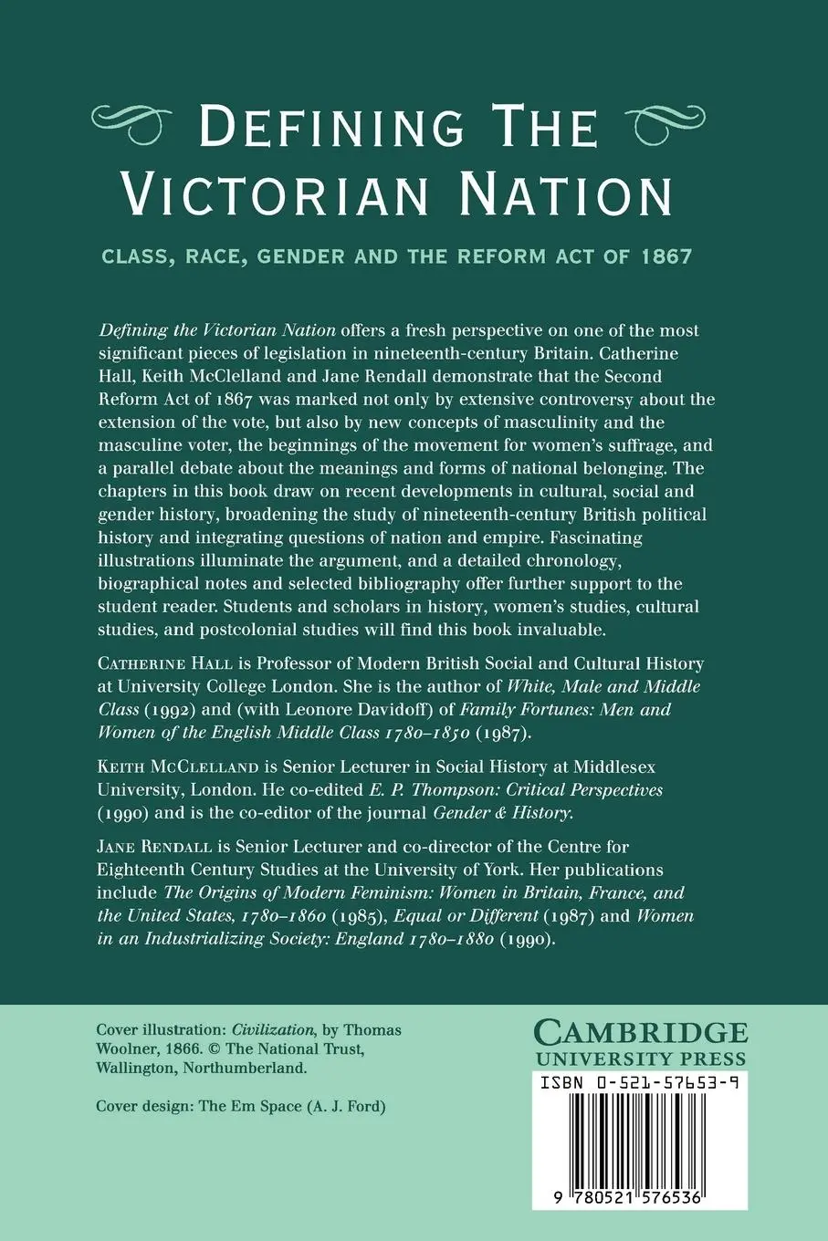 Rückseite: 9780521576536 | Defining the Victorian Nation | Catherine Hall (u. a.) | Taschenbuch