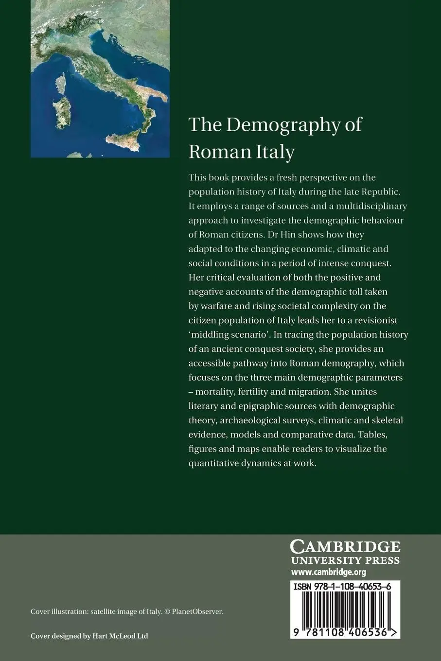Rückseite: 9781108406536 | The Demography of Roman Italy | Saskia Hin | Taschenbuch | Englisch