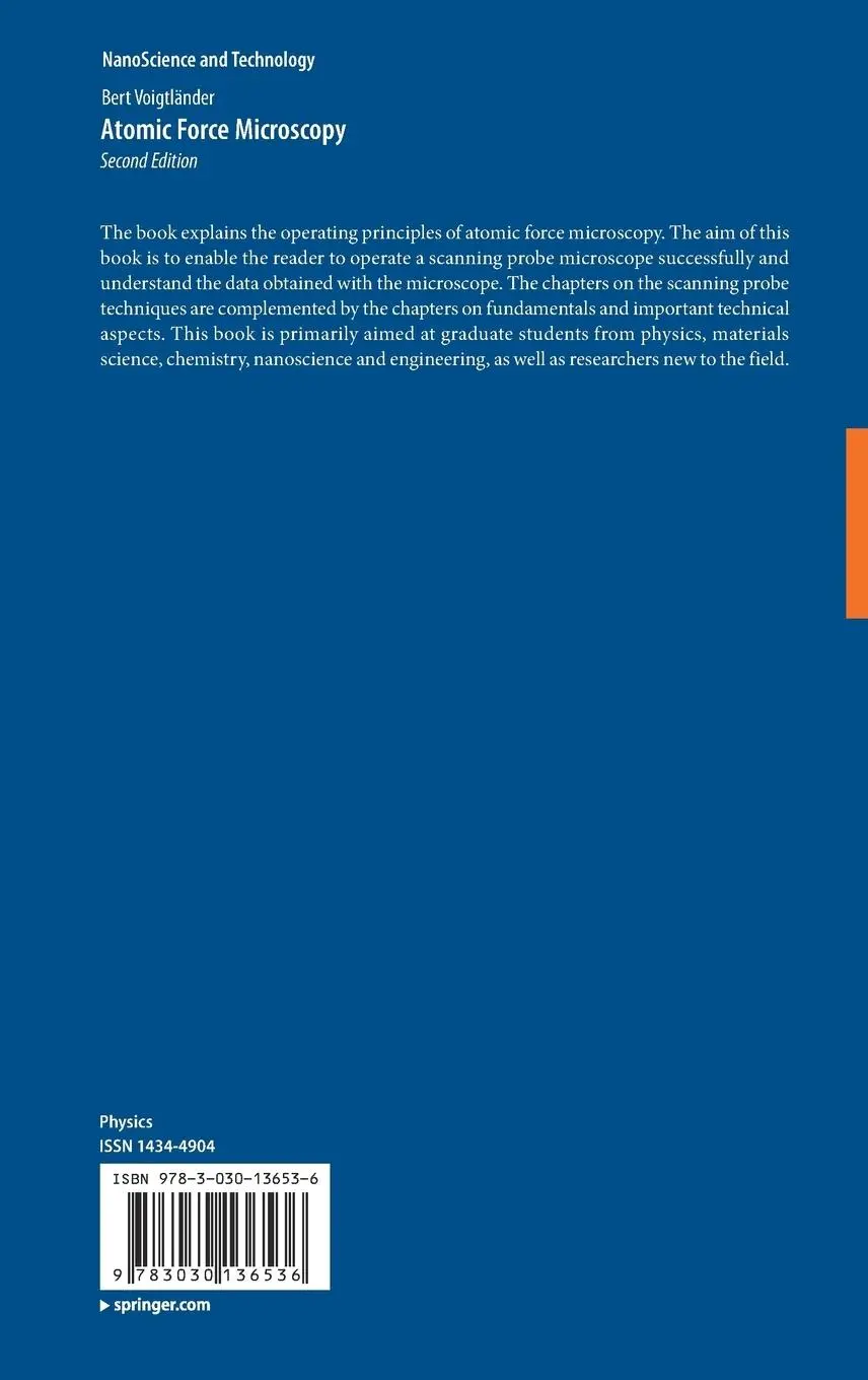 Rückseite: 9783030136536 | Atomic Force Microscopy | Bert Voigtländer | Buch | xiv | Englisch