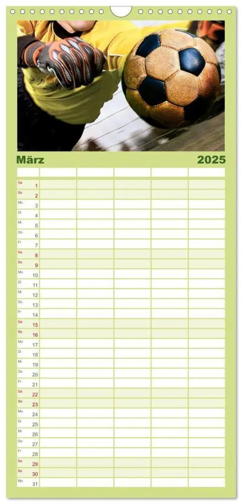 Bild: 9783457096536 | Familienplaner 2025 - Fußball - pure Leidenschaft mit 5 Spalten...
