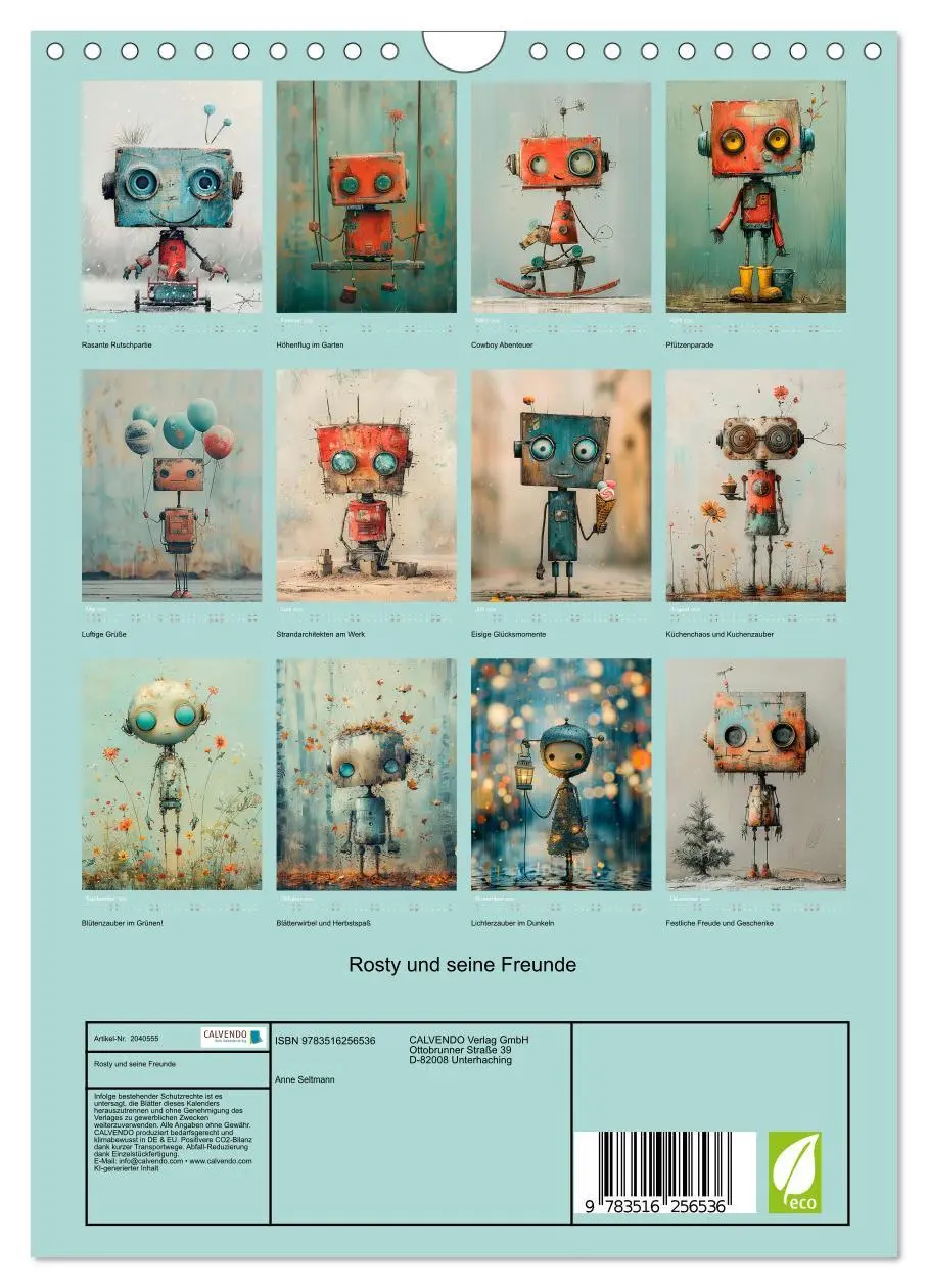 Bild: 9783516256536 | Rosty und seine Freunde (Wandkalender 2026 DIN A4 hoch), CALVENDO...
