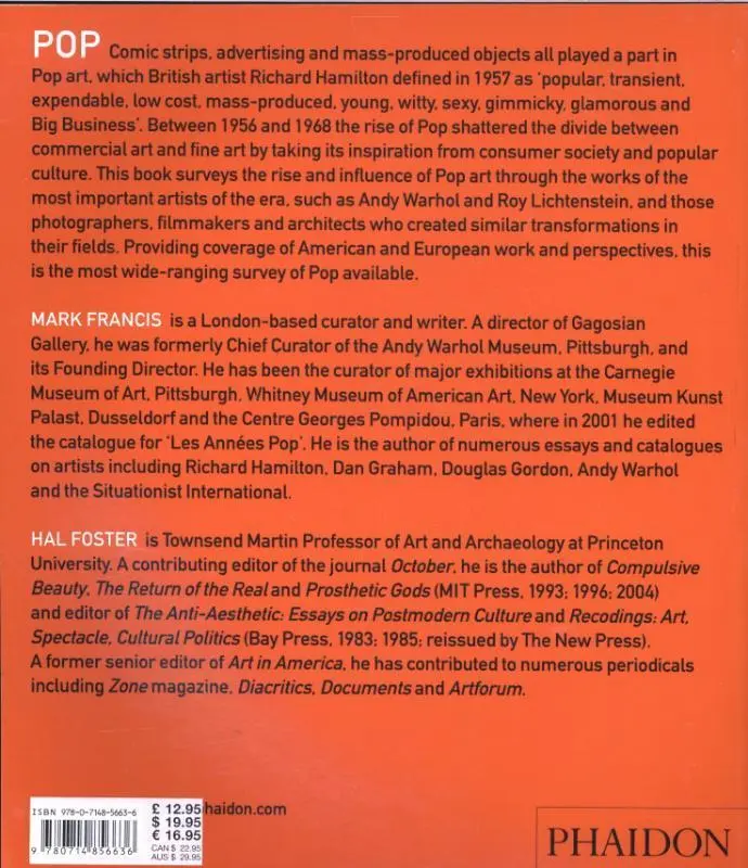 Rückseite: 9780714856636 | Pop | Hal Foster | Taschenbuch | 204 S. | Englisch | 2010