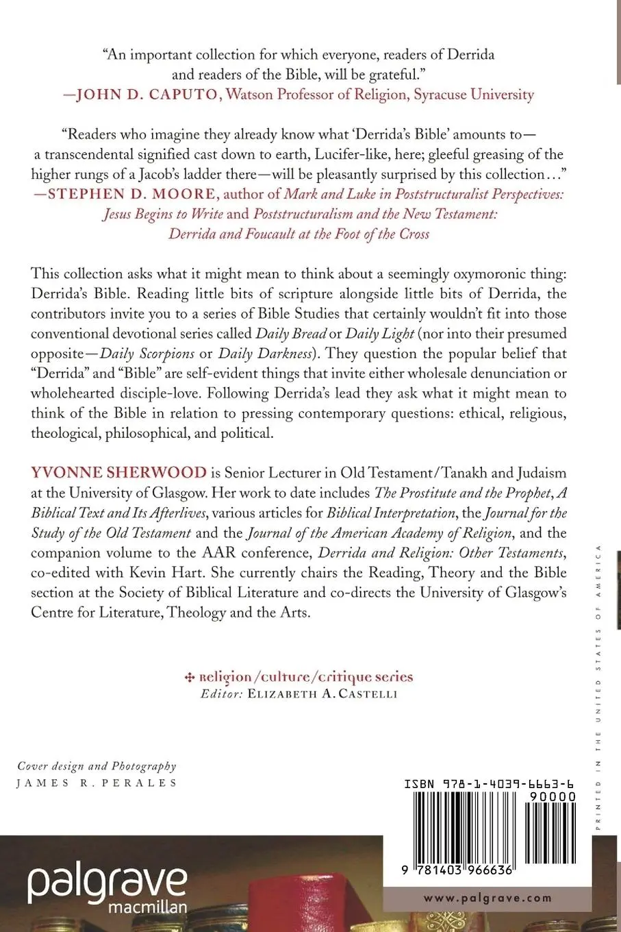 Rückseite: 9781403966636 | Derrida's Bible | Yvonne Shewood | Taschenbuch | xv | Englisch | 2004