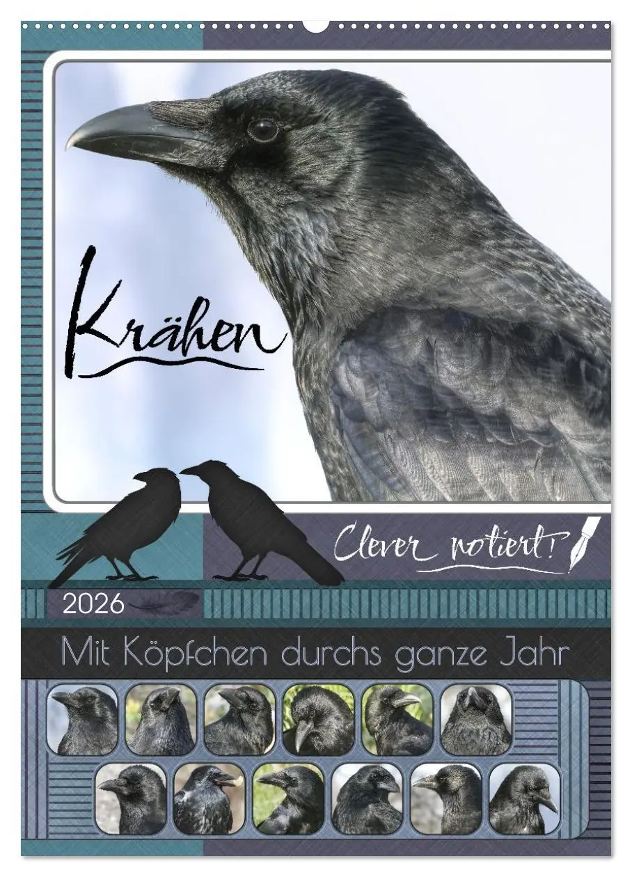 Cover: 9783457846636 | Krähen - Clever notiert! Mit Köpfchen durchs ganze Jahr...