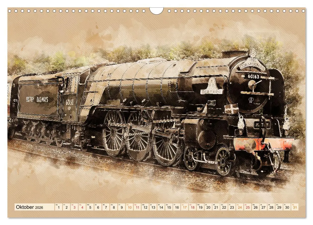 Bild: 9783457916636 | Dampflokomotiven - wunderschöne Giganten auf Schienen (Wandkalender...