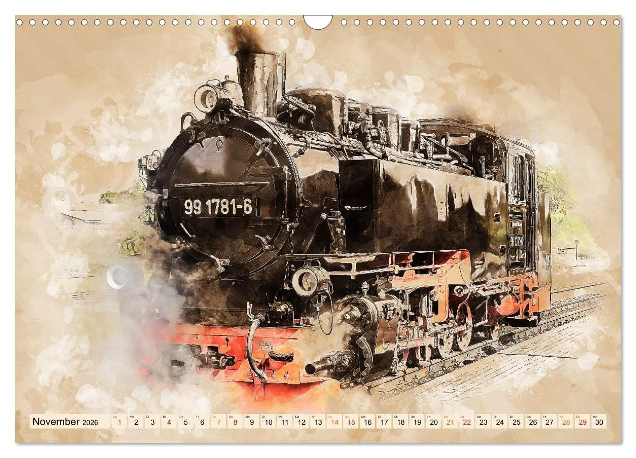 Bild: 9783457916636 | Dampflokomotiven - wunderschöne Giganten auf Schienen (Wandkalender...