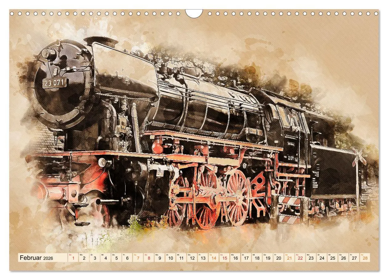 Bild: 9783457916636 | Dampflokomotiven - wunderschöne Giganten auf Schienen (Wandkalender...