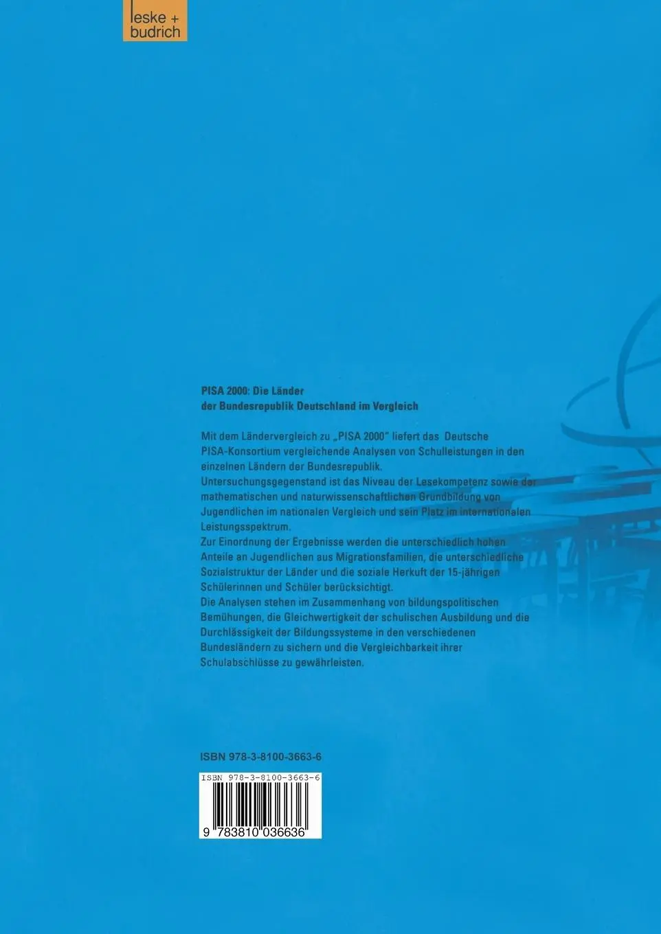 Rückseite: 9783810036636 | PISA 2000 - Die Länder der Bundesrepublik Deutschland im Vergleich