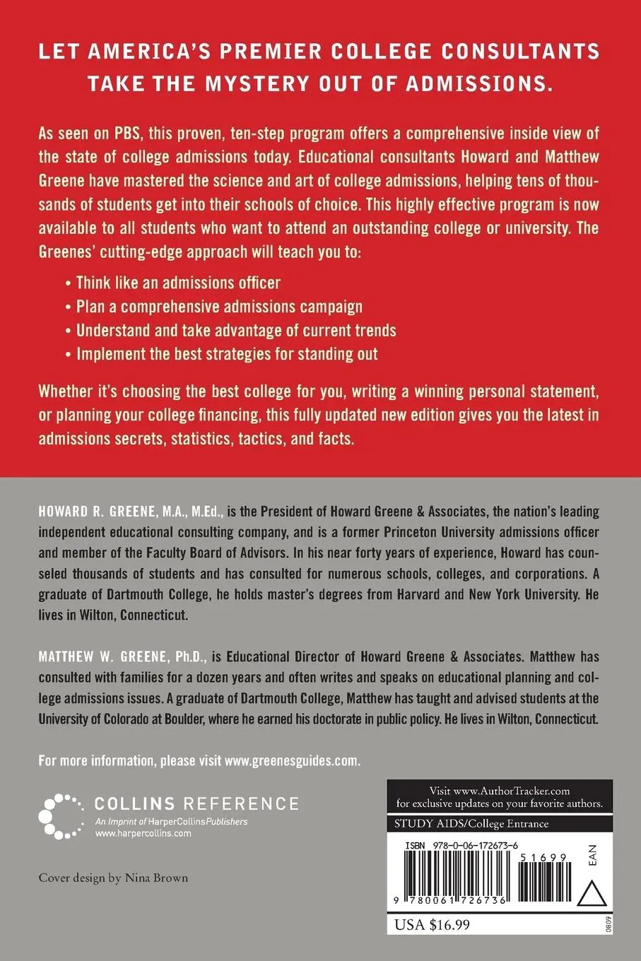Rückseite: 9780061726736 | Making It Into a Top College, 2nd Edition | Howard Greene (u. a.)