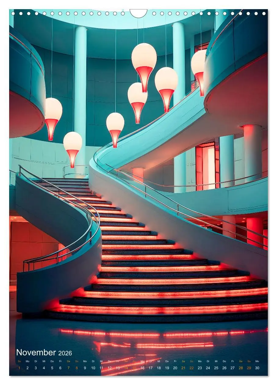 Bild: 9783516306736 | Treppen Architektur (Wandkalender 2026 DIN A3 hoch), CALVENDO...