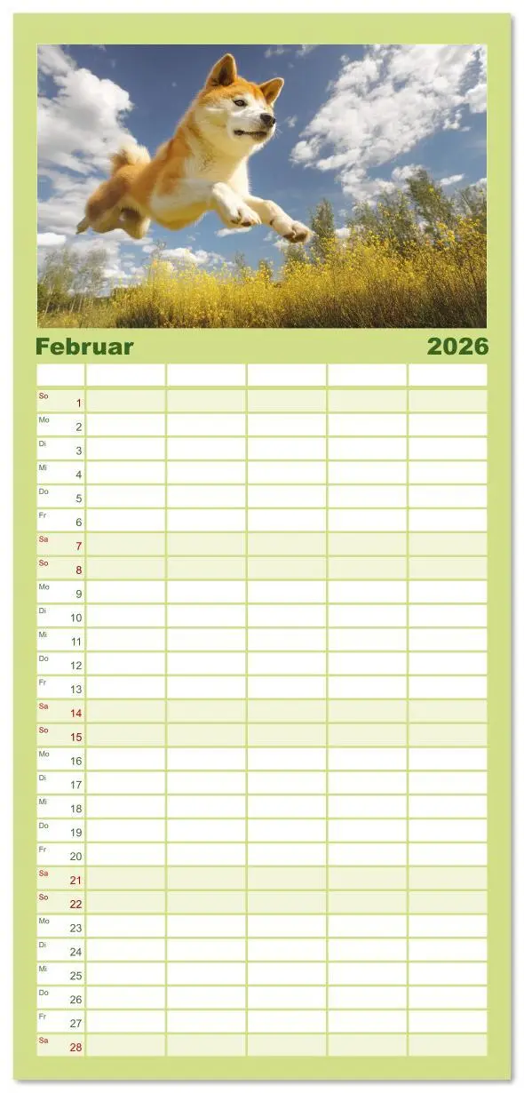 Bild: 9783516616736 | Familienplaner 2026 - Akita Inu in der Natur. Japans edle und...