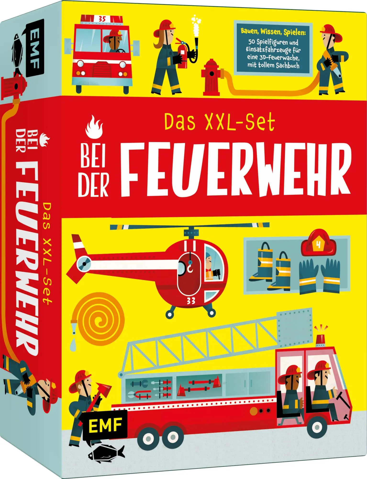 Cover: 9783745926736 | Das XXL-Set - Bauen, Wissen, Spielen: Bei der Feuerwehr | Taschenbuch