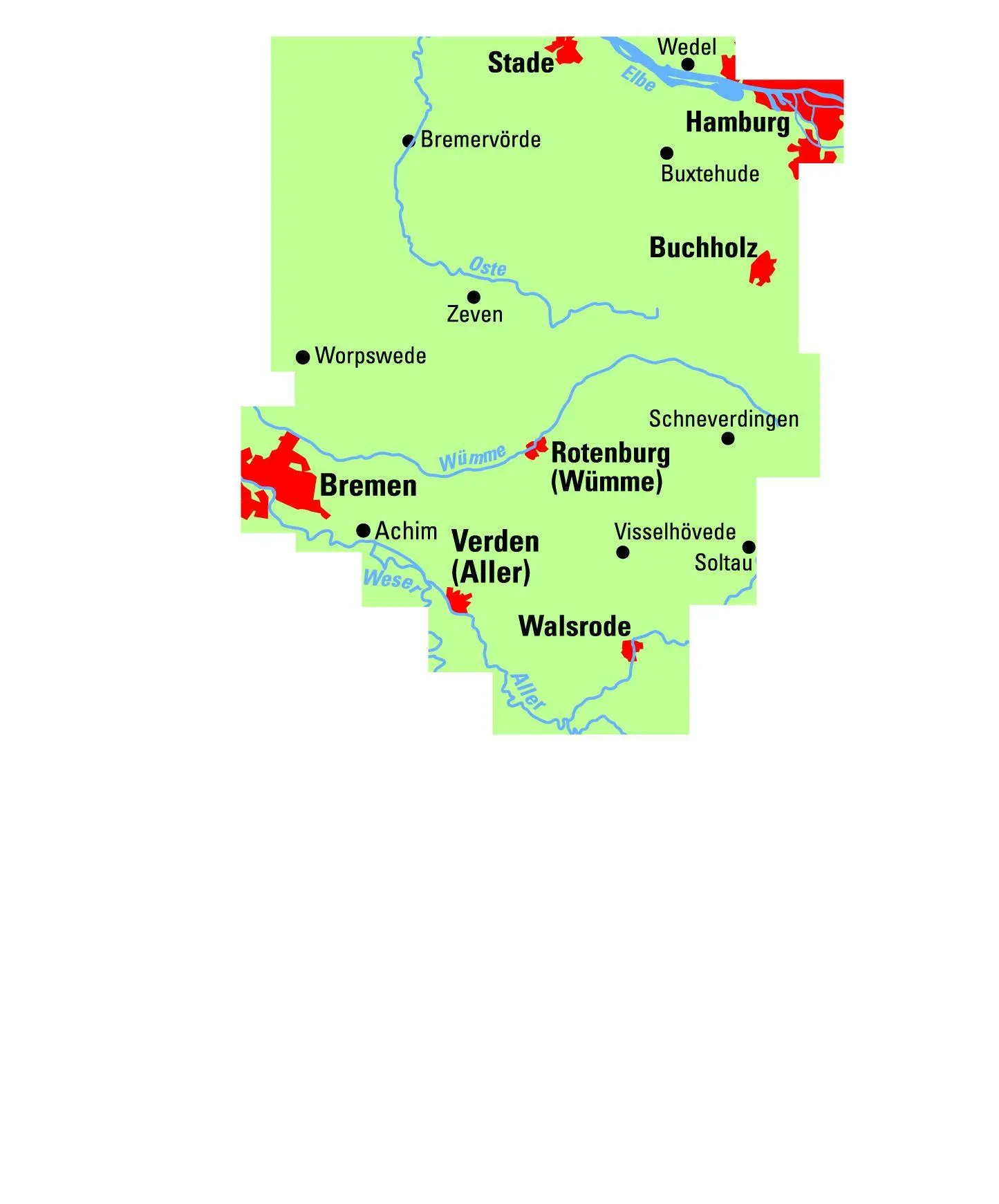 Bild: 9783870736736 | ADFC-Regionalkarte Radlerparadies Landkreis Rotenburg (Wümme) 1 :...