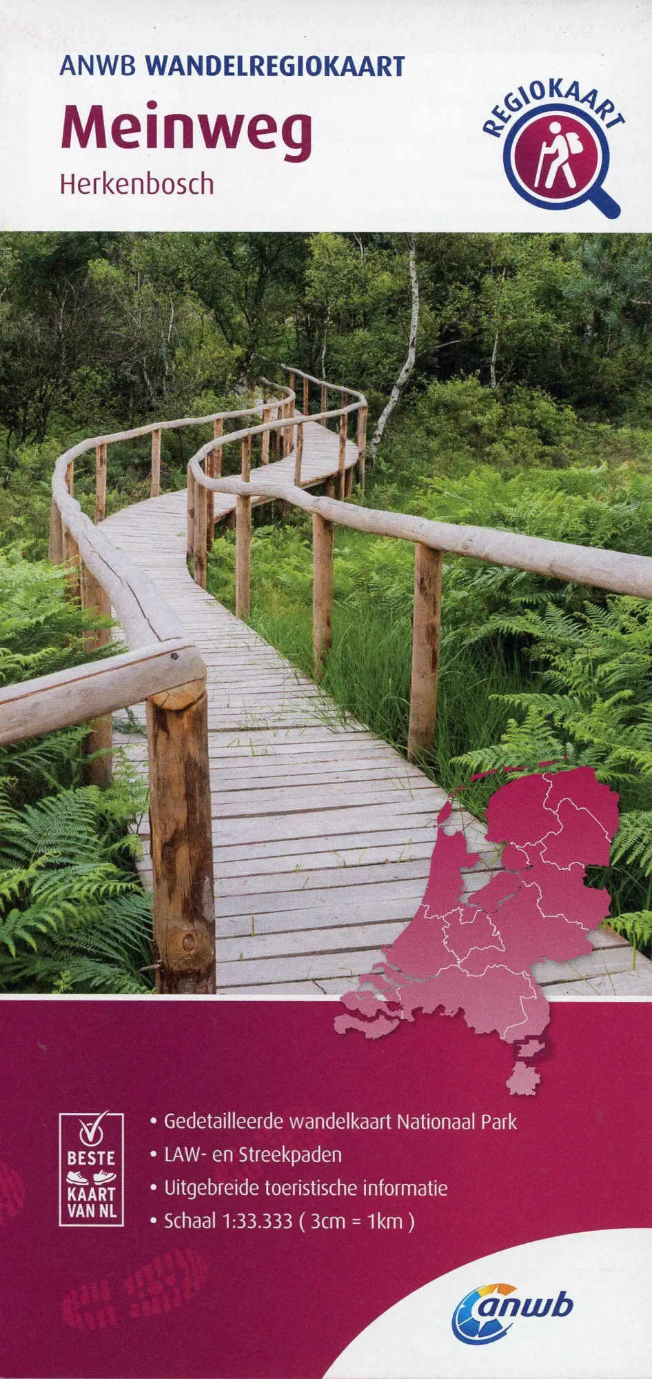 Cover: 9789018046736 | Meinweg. Herkenbosch. 1 : 33 000 | Wandelregiokaart | (Land-)Karte