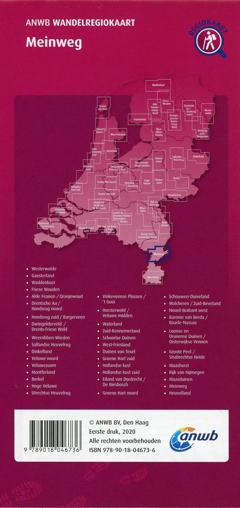 Bild: 9789018046736 | Meinweg. Herkenbosch. 1 : 33 000 | Wandelregiokaart | (Land-)Karte