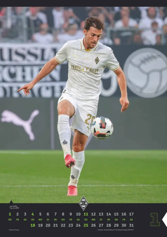 Bild: 4069095006836 | Borussia Mönchengladbach 2026 - Fußball-Kalender - Wand-Kalender -...