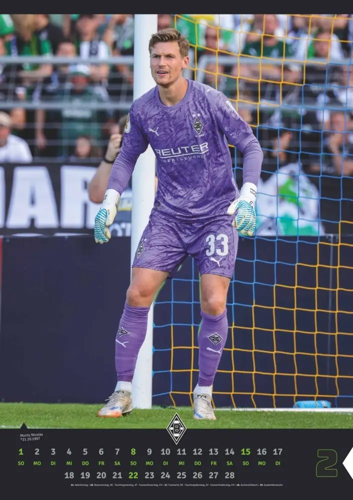 Bild: 4069095006836 | Borussia Mönchengladbach 2026 - Fußball-Kalender - Wand-Kalender -...