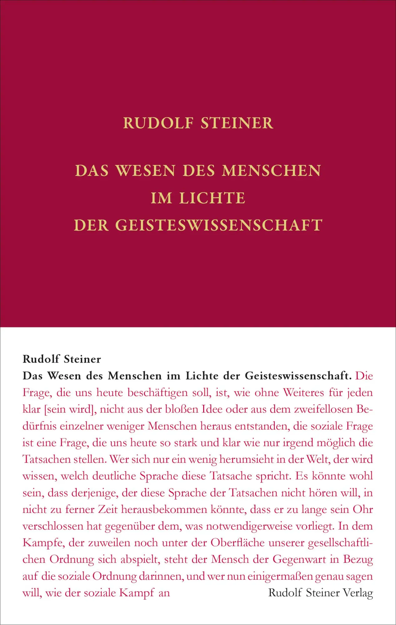 Cover: 9783727406836 | Das Wesen des Menschen im Lichte der Geisteswissenschaft | Steiner