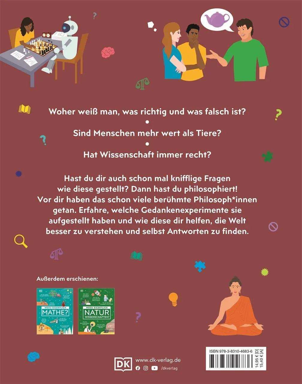 Rückseite: 9783831046836 | Wozu eigentlich Philosophie? | DK Verlag - Kids | Buch | 128 S. | 2023