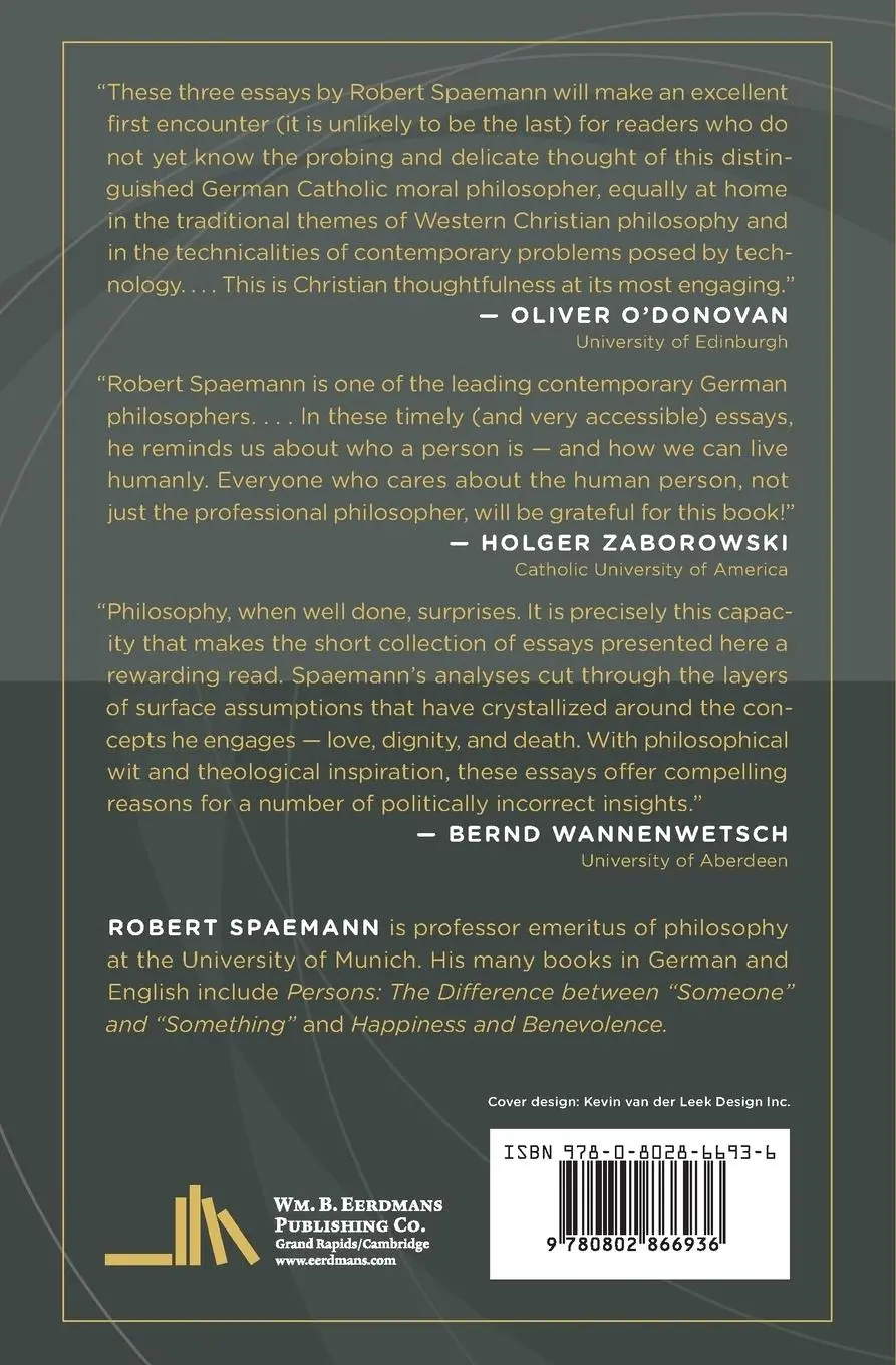 Rückseite: 9780802866936 | Love and the Dignity of Human Life | On Nature and Natural Law | Buch