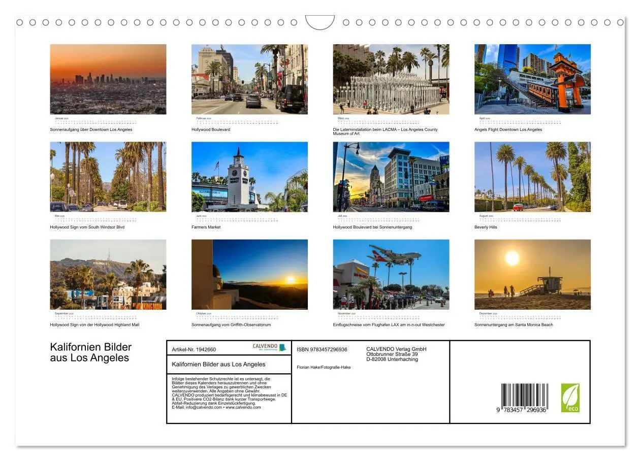 Bild: 9783457296936 | Kalifornien Bilder aus Los Angeles (Wandkalender 2026 DIN A3 quer),...