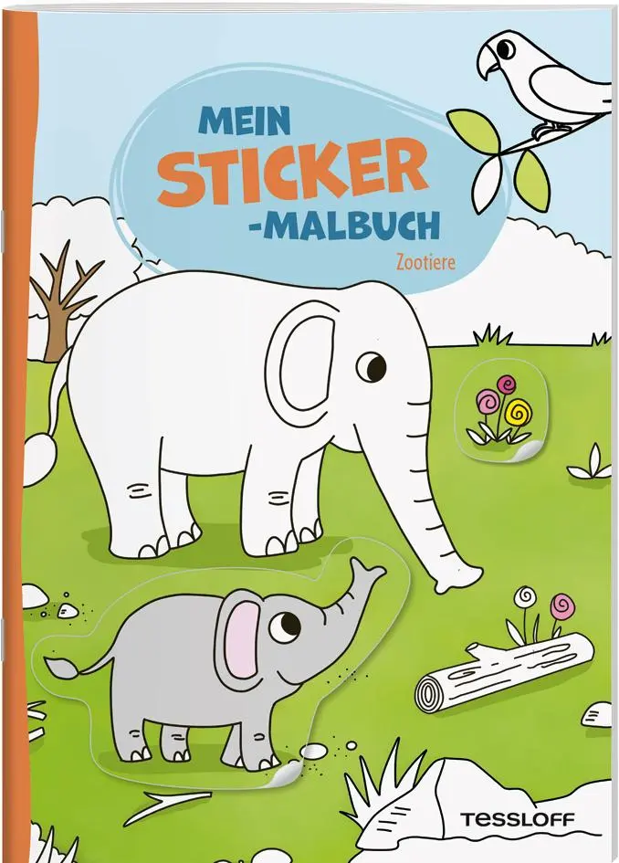 Cover: 9783788646936 | Mein Sticker-Malbuch. Zootiere | Mit 35 passgenauen Stickern | 32 S.