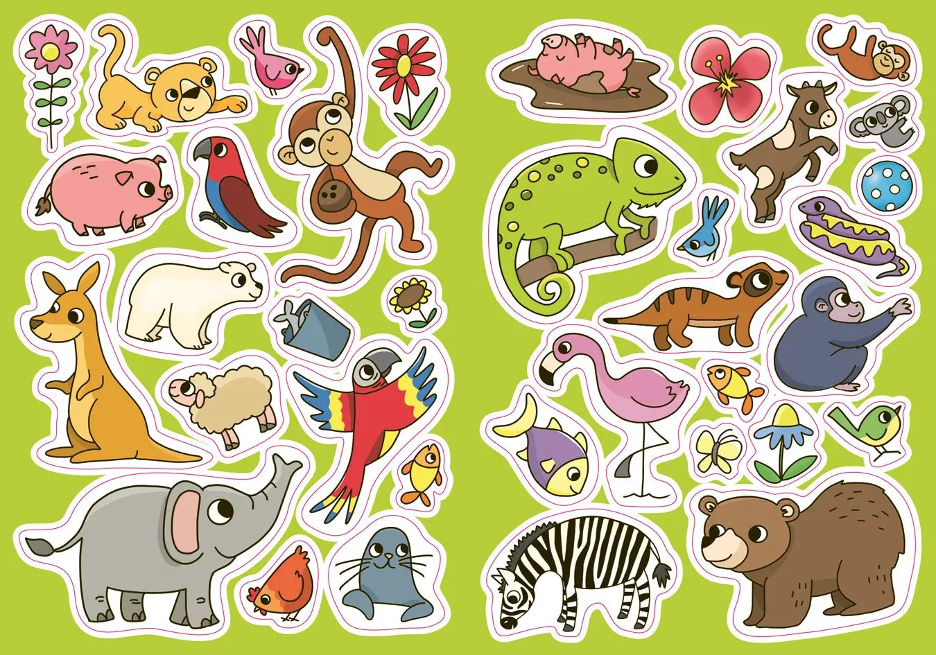 Bild: 9783788646936 | Mein Sticker-Malbuch. Zootiere | Mit 35 passgenauen Stickern | 32 S.