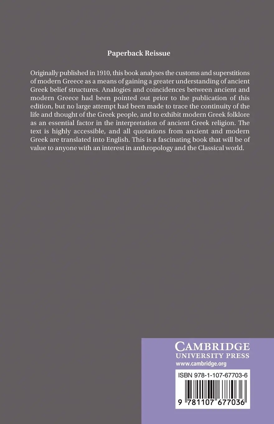 Rückseite: 9781107677036 | Modern Greek Folklore and Ancient Greek Religion | Lawson | Buch