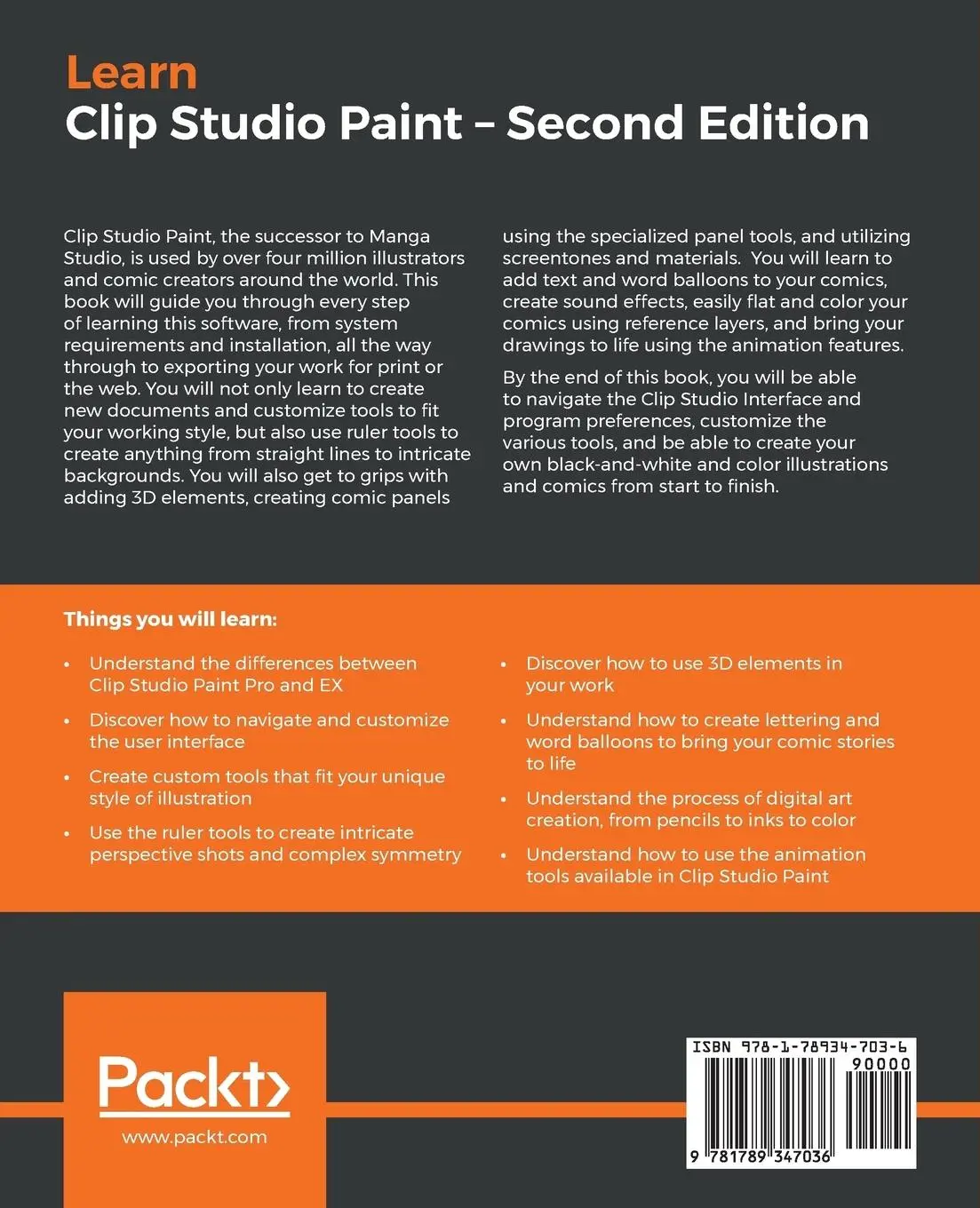 Rückseite: 9781789347036 | Learn Clip Studio Paint | Liz Staley | Taschenbuch | Englisch | 2018